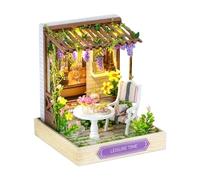 Kit De Maison De - Décoration d'Intérieur Miniature avec Lumière,Kit De Construction De Maison Artisanal,pour Adultes, Salon, Chambre, Bureau, Étagère, Salle de Classe,