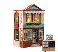 Kit de maison de miniature - Kit de maison miniature de bricolage, kit de petite maison qui peut être ouvert | Artisanat fait à la main en bois, modèle de construction, décoration