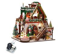 Kit de maison de poupée miniature à faire soi-même - Cabane en bois de Noël - Modèle d'architecture miniature pour adultes - Kit de montage 3D pour adultes et adolescents