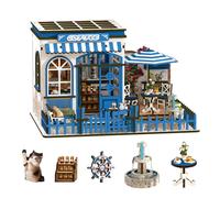 Kit de maison de poupée miniature à faire soi-même - Maison miniature en bois fabriquée à la main avec lumière LED - Cadeaux créatifs pour amis et parents