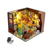 Kit de maison de poupée miniature à faire soi-même - Mini boutique en bois - Modèle de construction de maison de poupée 3D pour adulte - Kit d'assemblage pour adulte - Cadeau thérapeutique