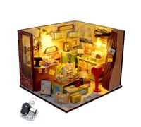 Kit de maison de poupée miniature à faire soi-même - Mini boutique - Modèle de construction de maison en bois - Kit de puzzle 3D pour adulte - Kit d'assemblage pour adulte - Cadeau thérapeutique