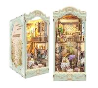 Kit de Maison de Poupée Miniature à LED pour Coin de Livre - Puzzle 3D en Bois - Jouet pour Adolescents - Modèle Cadeau - Décoration de Chambre