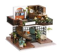 Kit De Maison De Poupée Miniature Bricolage Adulte Meubles Inclus Facile à Construire Maison en Kit