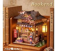 Kit de maison de poupée miniature DIY, puzzle en bois 3D, modèle de boutique de wagashi japonaise Hanamiya, décoration de maison, cadeaux Flower House
