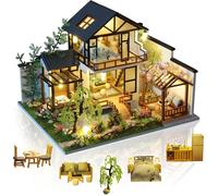 Kit de Maison de Poupées Miniature Cuteefun en Bois avec Meubles et Musique