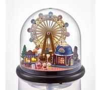 Kit de Maison en Bois Bricolage Modèle de Construction Miniature à Main avec des Lumières LED pour Décoration de Noël Cadeaux d'anniversaire de Noël pour Enfants Lovers (Langue de Fleur de)