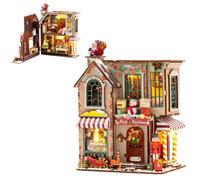 Kit de maison miniature à monter soi-même pour adultes - Puzzle en bois 3D - Maison de poupée miniature à l'échelle 1:24 - Maison de poupées de Noël - Chambre créative pour adultes
