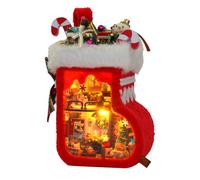 Kit de maison miniature à monter soi-même pour adultes - Puzzle en bois 3D - Maison de poupée miniature à l'échelle 1:24 - Maison de poupées de Noël - Chambre créative pour adultes