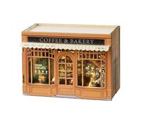 Kit de Maison Miniature CUTEROOM, Kits de Petites Maisons, Bricolage, Artisanat en Bois pour Adultes, Cadeau d'anniversaire et de Saint-Valentin pour Femmes et Filles (Coffee)