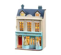 Kit de maison miniature de bricolage - Kits de fournitures d'artisanat | Hobby Craft Project, collection Hobbyy Modell, Housse de poupées en bois ouvertes avec LED, 3 D Houses Doll Model Craftt pour H