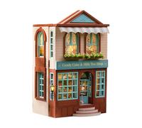 Kit de maison miniature DIY - de -te - Tiny bois ouvert pour adultes à construire | Décoration de Noël Halloween Halloween pour les poupées 3d, Mini meubles faits à la main Modèle de bureau Home Off