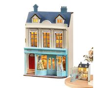 Kit de maison miniature DIY - de -te - Tiny bois ouvert pour adultes à construire | Décoration de Noël Halloween Halloween pour les poupées 3d, Mini meubles faits à la main Modèle de bureau Home Off