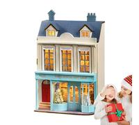 Kit de Maison Miniature DIY - Maison Pliante en Bois, de Meubles LED, décoration créative | Jouet Manuel Fait à la Main, Cadeau pour Les des Amis de la Famille