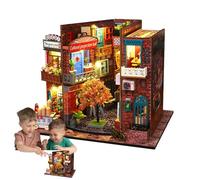 Kit de Maison Miniature DIY - Petites Maisons de en Bois avec éclairage LED, Ensemble de Bricolage Artisanal | Petite activité de Construction créative et Amusante pour, Adultes, Cadeau