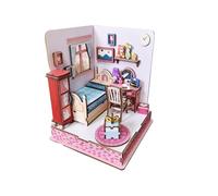 Kit de Maison Miniature DIY Puzzle d'Assemblage 3D DIY Chambre à Coucher