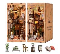 Kit de maison miniature japonais pour adultes - Kit de maison miniature DlY - Puzzle en bois 3D avec lumière LED - Cadeaux pour la famille - The Alley Waiting for The Cat
