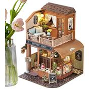 Kit de Maison Miniature,Kit de Construction 3D en Bois Maison Modèle - Activité Parent-Enfant Projet Décoratif - Cadeau Ados Femmes Amis Parents
