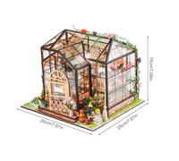 Kit De Maison Miniature - Kit De Construction De Mini Maison | Kits pour Construire Une Maisons avec Meubles Et Colle pour Outils | Kits De Construction De Modèles De Serre avec Meubles Et Colle
