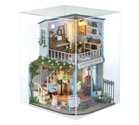 Kit de Maison Miniature - Kits d'Artisanat de Maison Miniature avec Couverture Anti-Poussière - Activité de Lien Parent-Enfant Jouet Artisanal en Bois pour Adolescents Famille | Pour Famille Ados Femm