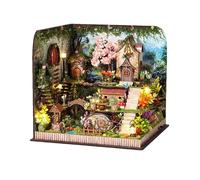 Kit de maison miniature | Maison en bois avec lumières LED | Modèle à monter, décoration de table pour bibliothèque, maison, salle de classe, projet, collectionneur, exposition