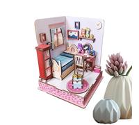 Kit de maison miniature - Puzzle d'assemblage 3D pour chambre à coucher - Mini kit de construction - Pour enfants et adultes - Décoration de maison, chambre, bureau