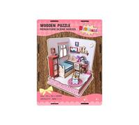 Kit de maison miniature | Puzzle en bois 3D modèle scène chambre à construire - Kit de construction pour chambre d'enfant et adulte Décoration maison chambre bureau
