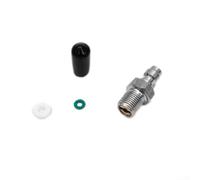 Kit de mamelon rempli, PCP 8 mm mâle Way Head Connection Foster Foster Stainless Steel Quick Fill Nipple, 1/8 BSPP 1/8 NPT Connection Foster with Polyurethane O Ring and Dust Cap (1/8BSPP) (1/8BSPP)