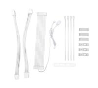 Kit de Manchon de câble d'extension ARGB Fait à la Main 5V 3 Broches Alimentation synchrone RVB Double 8 Broches GPU rallonge Fil de Silicone Haute Performance pour Ordinateur PC