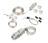 Kit de manchon de tuyau tressé 8092 - Flexible - Universel - Résistant à l'usure - Pièces de rechange - Argenté - 5 cm