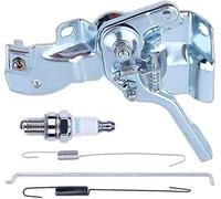 Kit de Manette de Gaz pour Moteur Honda GX160 GX200 GX140 168F 5.5/6.5HP, ADEFOL Manette Gaz + Tige Régulateur + Régulateur Printemps + Printemps + Bougie Allumage Pièce 5 in 1