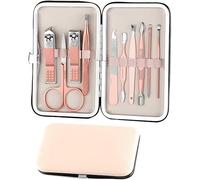 Kit de manucure, 10 pièces professionnel coupe-ongles kit pédicure soins outils de soins en acier inoxydable ensemble de manucure