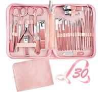Kit de manucure 30 en 1 coupe-ongles, coupe-ongles, coupe-ongles et orteils, outils de manucure, convient pour le kit de manucure de voyage, kit d'ongles avec tout ce qu'il vous faut