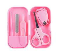 Kit de manucure 5 en 1 pour bébé, coupe-ongles, ciseaux, lime et pince à épiler, cure-oreilles pour nouveau-né, nourrisson et tout-petit, orteils et ongles
