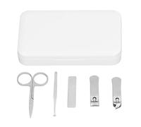 Kit de Manucure 5 Pièces en Acier Inoxydable, Coupe - Ongles Large, Ciseaux, Lime et Cure - Oreille - Haute Précision, Polyvalent pour Ongles De Doigt et Orteils, Soins Personnel