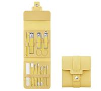 Kit de manucure avec coupe-ongles et pédicure - Kit de manucure 16/12 pièces en acier inoxydable, kits de toilettage professionnel, outils portables de soins des ongles avec étui de voyage luxueux