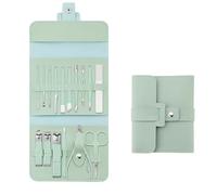 Kit de manucure avec coupe-ongles et pédicure - Kit de manucure 16/12 pièces en acier inoxydable, kits de toilettage professionnel, outils portables de soins des ongles avec étui de voyage luxueux