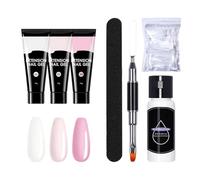 Kit de manucure avec gel de construction - Kit de renforcement des ongles - Pour femmes, filles, débutants, vacances, maison, beauté et fête