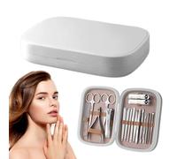 Kit de manucure - Coupe-ongles en acier inoxydable avec sac de rangement, éléments essentiels d'hygiène physique pour les voyages d'affaires, la maison, les voyages, les salons de beauté,