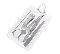 Kit de manucure de voyage, ensemble de coupe-ongles 5 pièces Kit de coupe-ongles for soins des ongles Kit de manucure Pédicure Nails Art Coffret cadeau de voyage Outils de pédicure for les pieds (blan