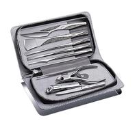 Kit de manucure de voyage, ensemble de coupe-ongles, ensemble de pédicure, 9 pièces, coupe-ongles professionnels, outils de soins des pieds, pinces à cuticules en acier inoxydable, kits avec étui de v