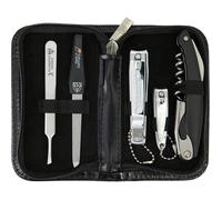 Kit de manucure de voyage - FEBEST - 5 pièces - Coupe-ongles - Pince à épiler - Lime à ongles saphir