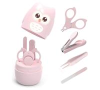 Kit De Manucure Et Pédicure Bran Baby - Coffret Manucure Et Pédicure Sécurisé Dans Un Joli Étui Hibou, Outils En Acier Inoxydable Pour Un Soin Facile Des Ongles De Bébé