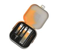 Kit de manucure et pédicure - Coupe-ongles - Kit de toilettage professionnel - Outils de soins des ongles avec étui de voyage - Lot de 7 pièces