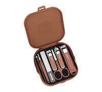 Kit de manucure et pédicure - Coupe-ongles - Kit de toilettage professionnel - Outils de soins des ongles avec étui de voyage - Kit de 7 pièces pour homme et femme