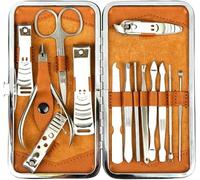 Kit de manucure et pédicure de voyage H&S 14 pièces soin des ongles bâton à cuticules pince à ongles, outils de soin