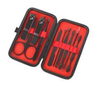 Kit de manucure, kit de manucure professionnel, coupe-ongles incarnés, kit de pédicure et coupe-ongles des orteils, ciseaux à ongles épais, kit d'entretien en acier inoxydable (noir)