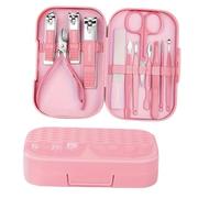 Kit de manucure Lot de 12 ciseaux à ongles colorés en acier inoxydable, outils manucure, coupe-ongles, soins pédicure, pince cuticules, kit voyage for nail art Voyage(Pink)