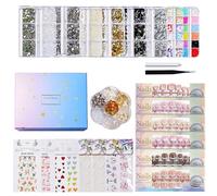 Kit de manucure professionnel avec pince à épiler nail art, perles et bandes French Tip pour les amateurs
