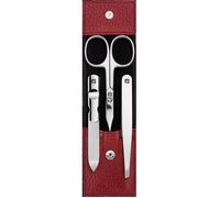 Kit de manucure - ZWILLING - Classic Design 3 pièces - étui cuir rouge - acier inoxydable - lime en saphir